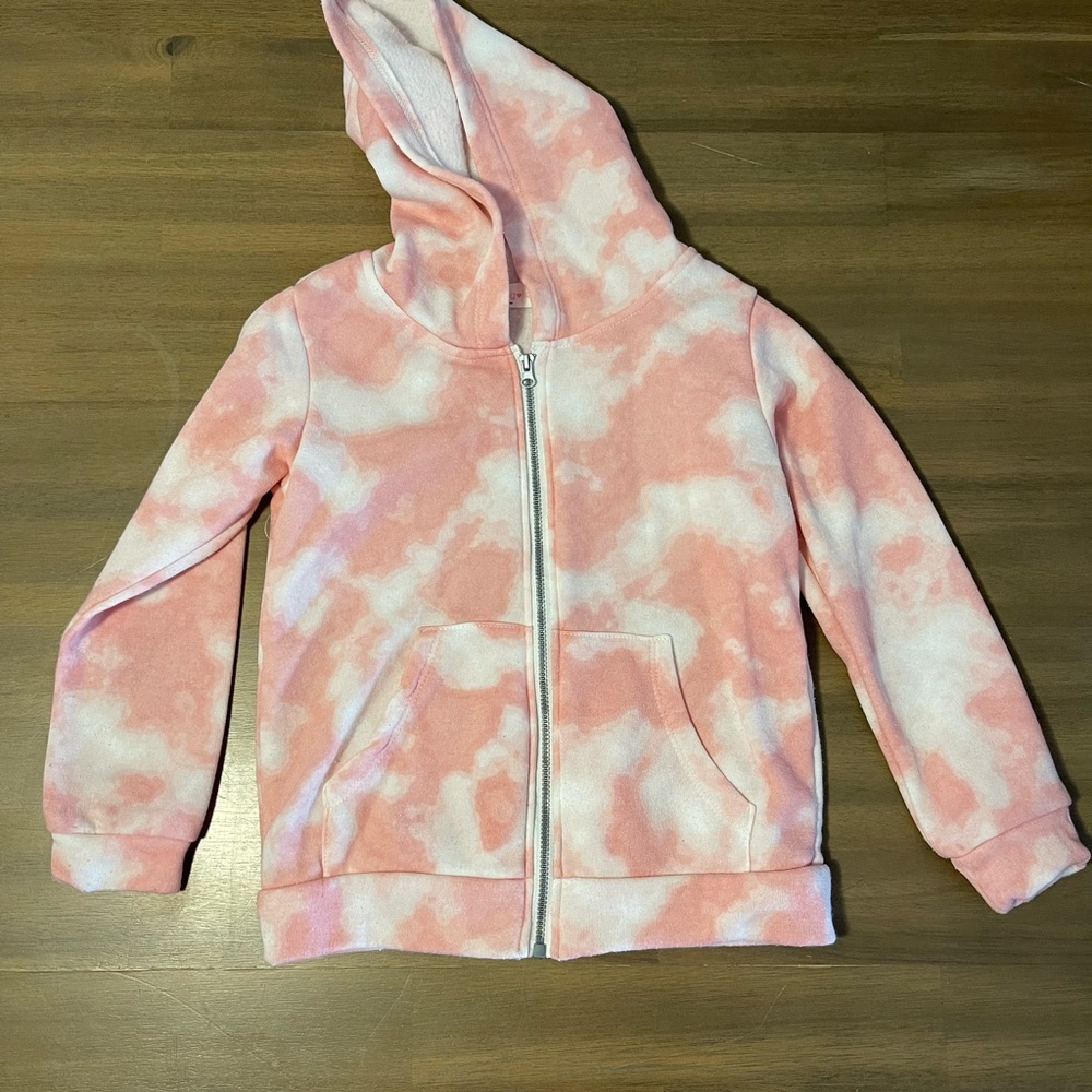 Kids Pink Tie-Dye Hoodie